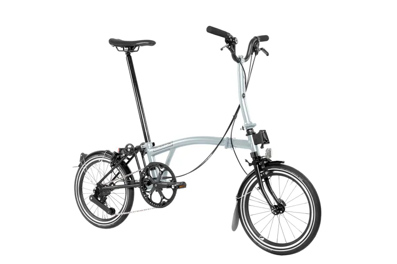 Brompton M4L P Line Urban 2025 Folding Bike - Lunar Ice 50T-1